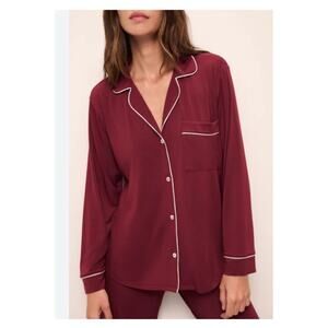 Eberjey Giselle Modal Long Sleeve Pajama Top L